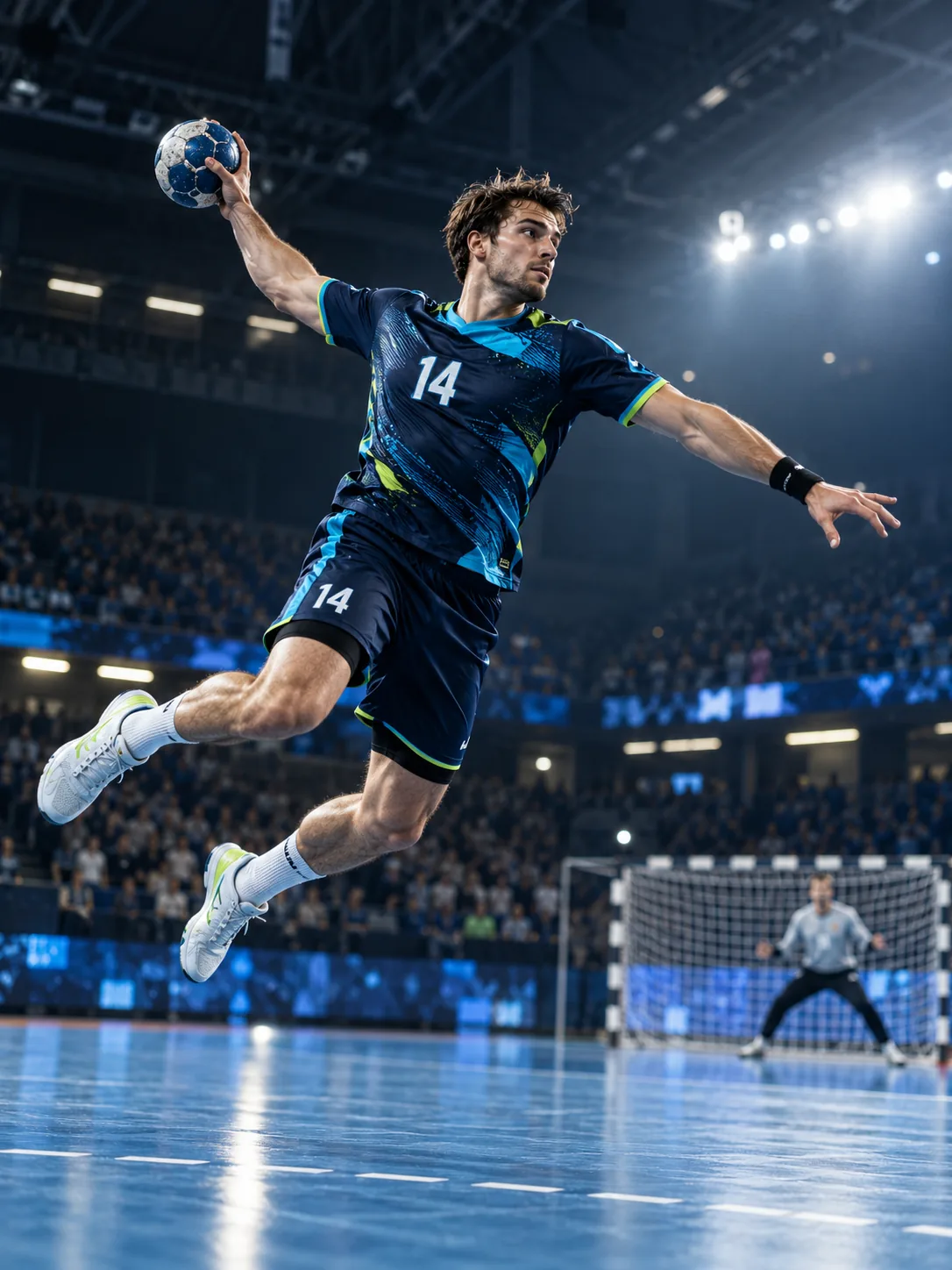 Fotorealistische Handballszene